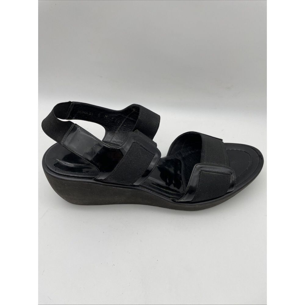DONALD J‎ PLINER Size 8M Nona Black Leather Open Toe Platform Sandals - Picture 6 of 11